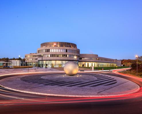 Das Leica-Areal in Wetzlar am Abend.