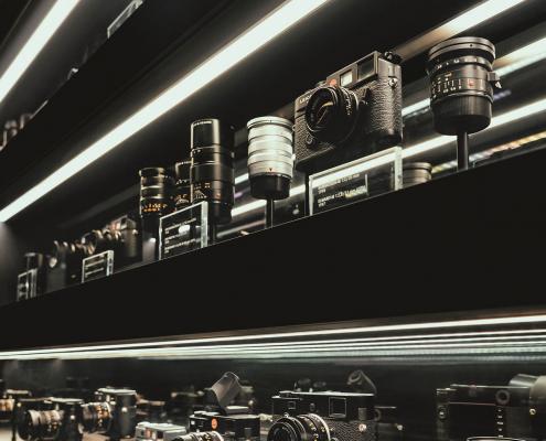 Leica-Kameras in der Ausstellung